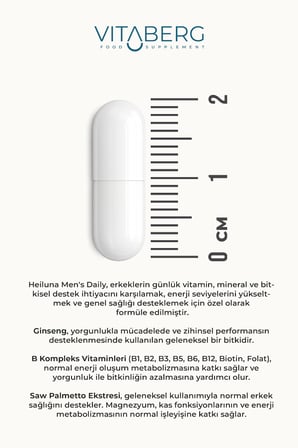 Men's Daily Multivitamin 60 Kapsül – Red Ginseng, Likopen & Saw Palmetto