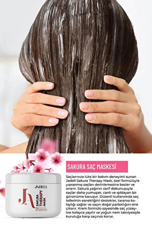 JADELL Sakura Therapy Boyalı Ve Hasar Görmüş Saçlar Için Yoğun Onarıcı Nemlendirici Bakım Intensive Repair Saç Bakım Maskesi 300 ML