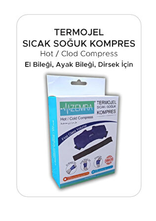 Ayak Ve El Bileği İçin Termojel - Sıcak Soğuk Kompres 27x12 Cm - Kumaş Buz Jel - Termojel