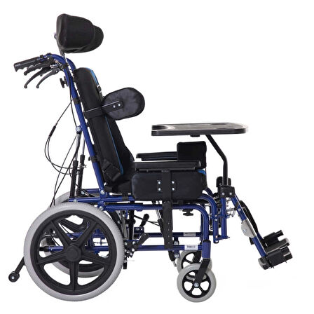 Römer Spastik Özellikli Manuel Tekerlekli Sandalye | Sırt Yatar, Ayak Kalkar, Tilt Mekanizmalı R358