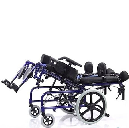 Römer Spastik Özellikli Manuel Tekerlekli Sandalye | Sırt Yatar, Ayak Kalkar, Tilt Mekanizmalı R358