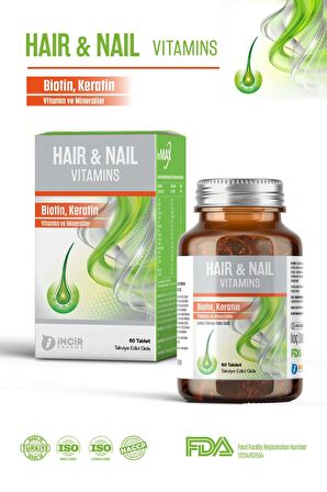 Hair & Nail (SAÇ, TIRNAK, CİLT) Besleyici Canlandırıcı, Saç Dökülmesine Karşı, Oluşumuna Destek