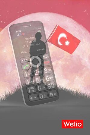 Welio Wkey T100 Tuşlu Kamerasız Asker/Yaşlı Cep Telefonu