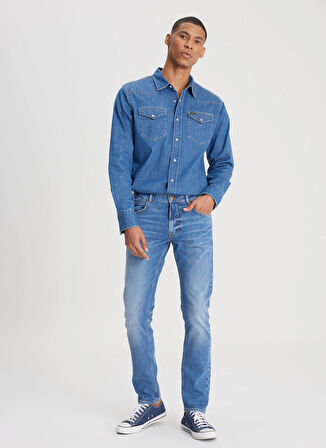 Lee Normal Bel Slim Fit Mavi Erkek Denim Pantolon L719200872E69 Luke Jean Pantolon