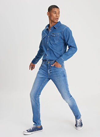 Lee Normal Bel Slim Fit Mavi Erkek Denim Pantolon L719200872E69 Luke Jean Pantolon
