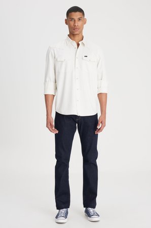Loose Fit Rahat Kesim %100 Pamuk Bej Gömlek