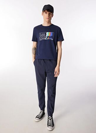 Lee Dar Paça Lacivert Erkek Kargo Pantolon LM04009410 Jogger Non Denim Pantolo