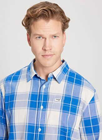 Wrangler Loose Fit Mavi Erkek Gömlek W241248400 Uzun Kollu Gömlek