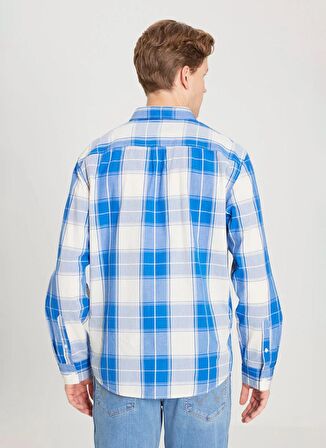 Wrangler Loose Fit Mavi Erkek Gömlek W241248400 Uzun Kollu Gömlek