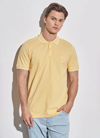 Wrangler Bej Erkek Polo T-Shirt W7D5K4XX2TUQ Kısa Kollu Polo T-shir