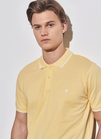 Wrangler Bej Erkek Polo T-Shirt W7D5K4XX2TUQ Kısa Kollu Polo T-shir