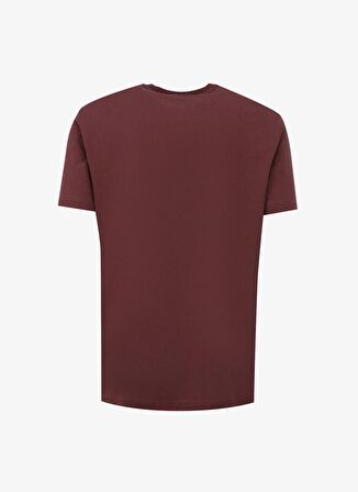 Lee Bisiklet Yaka Bordo Erkek T-Shirt L241582810 Bisiklet Yaka T-shirt