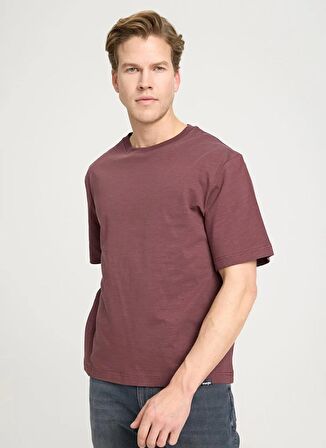 Wrangler Bisiklet Yaka Kahve Erkek T-Shirt W241556H45 Regular T-shirt