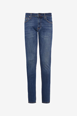 Skinny Fit Çok Dar Kesim  Normal Bel Çok Dar Paça Malone Mavi Jean Kot Pantolon