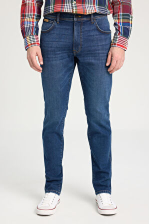 Regular Fit Normal Kesim Düşük Bel Dar Paça Mavi Texas Tapered Jean Kot Pantolon