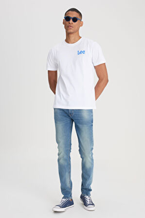 Slim Fit Dar Kesim Normal Bel Dar Paça Luke Mavi Jean Kot Pantolon