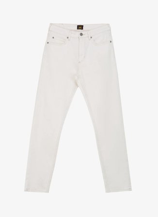 Lee Normal Bel Dar Paça Slim Straight Beyaz Kadın Denim Pantolon L34X205108F68-Rider Jean Pantolon