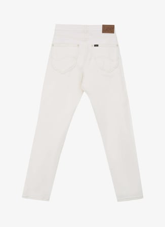 Lee Normal Bel Dar Paça Slim Straight Beyaz Kadın Denim Pantolon L34X205108F68-Rider Jean Pantolon