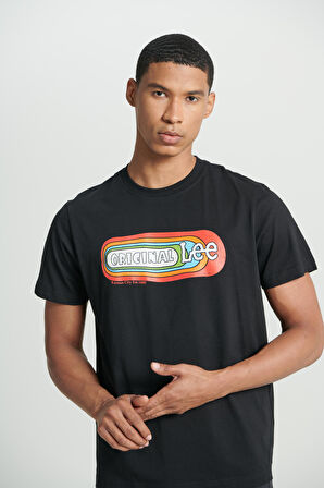 Regular Fit Normal Kesim Bisiklet Yaka %100 Pamuk Siyah Tişört