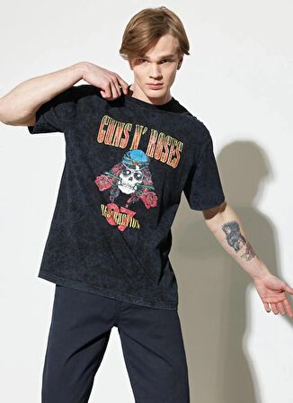Wrangler Bisiklet Yaka Siyah Kadın T-Shirt W241357001-Bisiklet Yaka T-shirt