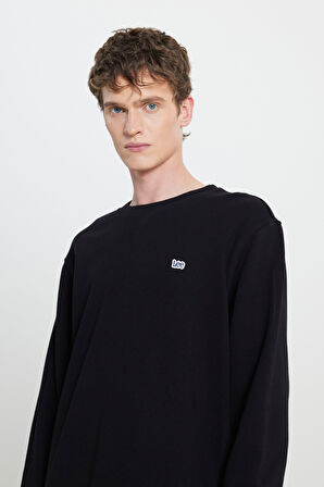 Regular Fit Normal Kesim Bisiklet Yaka %100 Pamuk İçi Polarlı Sweatshirt