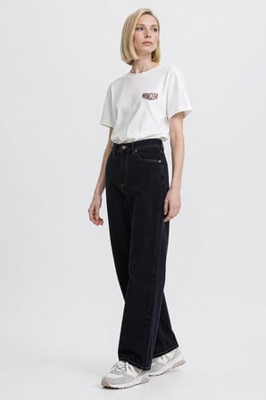 Flare Fit Normal Bel Geniş Paça Lacivert Esnek Jean Denim Pantolon