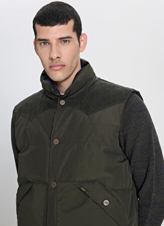 Lee Haki Erkek Yelek LD507064192 Haki Puffer Yelek