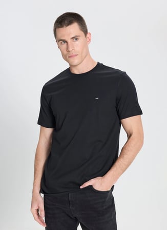 Wrangler Bisiklet Yaka Siyah Erkek T-Shirt W7NM203877001 Siyah T-shirt