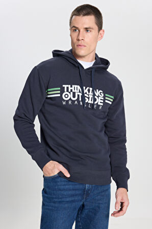 Regular Fit Normal Kesim Kapüşonlu İçi Polarlı Antrasit Sweatshirt