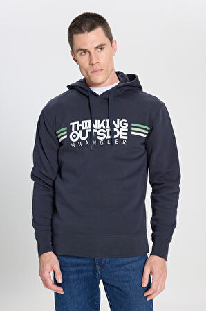 Regular Fit Normal Kesim Kapüşonlu İçi Polarlı Antrasit Sweatshirt