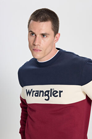 Regular Fit Normal Kesim Bisiklet Yaka İçi Polarlı Bordo Sweatshirt