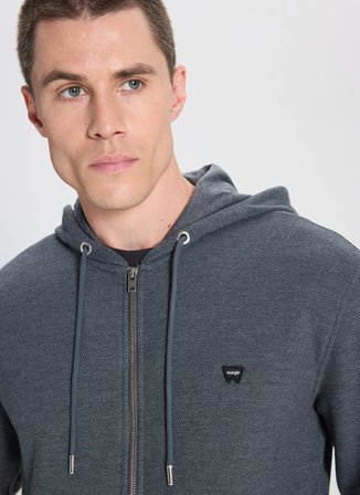 Wrangler Kapüşon Yaka Antrasit Erkek Sweatshırt W242664ANM Antrasit Sweatshirt