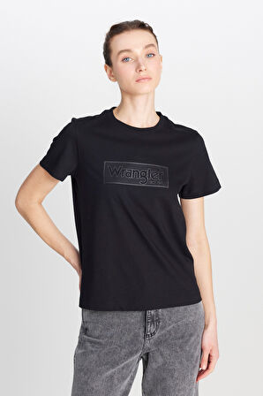 Regular Fit Normal Kesim Bisiklet Yaka %100 Pamuk Siyah Tişört