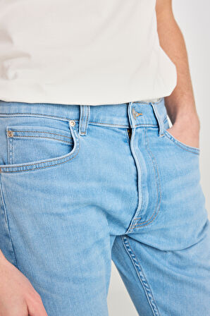 Luke Slim Fit Dar Kesim Açık Mavi Pamuklu Esnek Jean Denim Pantolon