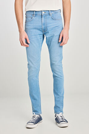 Luke Slim Fit Dar Kesim Açık Mavi Pamuklu Esnek Jean Denim Pantolon