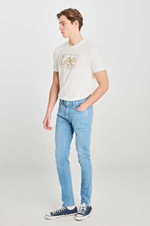 Luke Slim Fit Dar Kesim Açık Mavi Pamuklu Esnek Jean Denim Pantolon