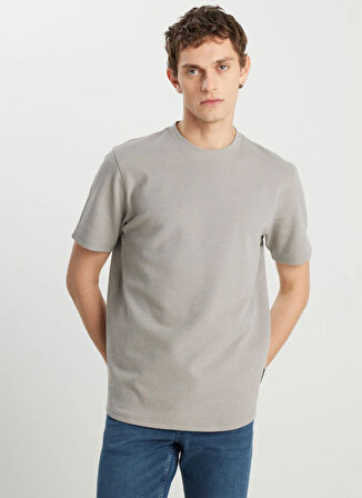Wrangler Bisiklet Yaka Gri Erkek T-Shirt W2510718035 Gri T-Shirt