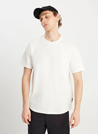 Wrangler Bisiklet Yaka Ekru Erkek T-Shirt W2510718104 Ekru T-Shirt
