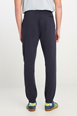 Regular Fit Normal Kesim Ribanalı Paça Lacivert Jogger Pantolon