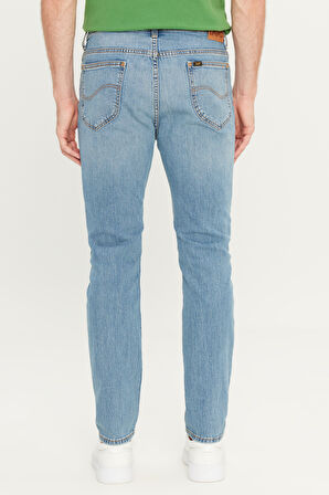 Rider Slim Fit Dar Kesim Normal Bel Dar Paça Pamuklu Esnek Açık Mavi Jean Denim Pantolon