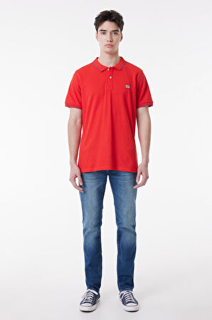 Lee Slim Fit Dar Kesim Polo Yaka %100 Pamuk Erkek T-shirt L61ARLQM