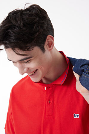 Lee Slim Fit Dar Kesim Polo Yaka %100 Pamuk Erkek T-shirt L61ARLQM
