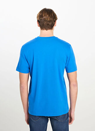 Lee Bisiklet Yaka Saks Erkek T-Shirt ML60UFQA13 Regular Fit Patch Logo