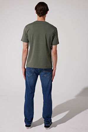 Lee Eu Coll.M Big Logo Crew Neck Erkek T-shirt ML65QAI801