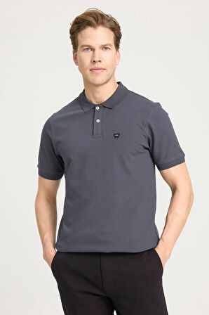 Wrangler Erkek Regular Fit Polo Antrasit Erkek Kısa Kol T-Shirt