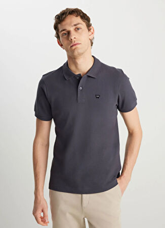 Wrangler Antrasit Erkek Polo T-Shirt MW7D5K4XX2T003 Erkek Regular Polo