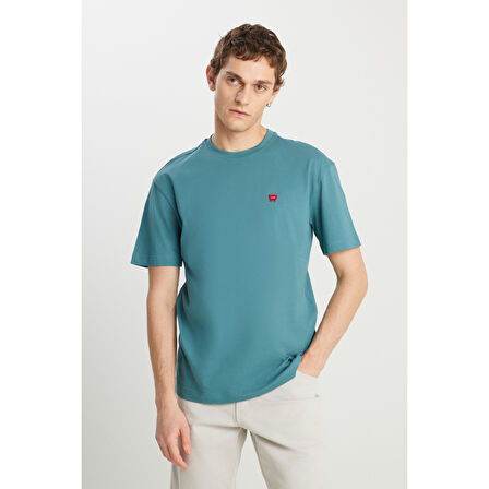 Wrangler Relaxed Fit Small Logo Petrol Tişört MW7NM203877W25 	