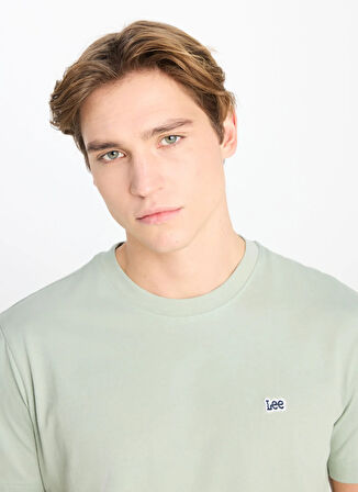 Lee Bisiklet Yaka Mint Erkek T-Shirt ML60UFQ303 Regular Fit Patch Logo
