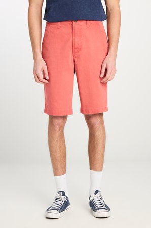 Regular Fit Normal Kesim Lastik Bel Detaylı Pamuklu Esnek Pembe Chino Şort