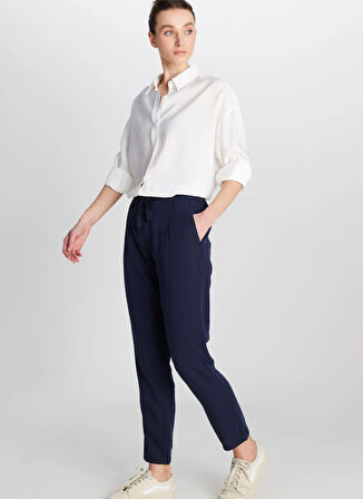 Wrangler Normal Bel Regular Fit Lacivert Kadın Pantolon W2510508410-Tencel Pantolon